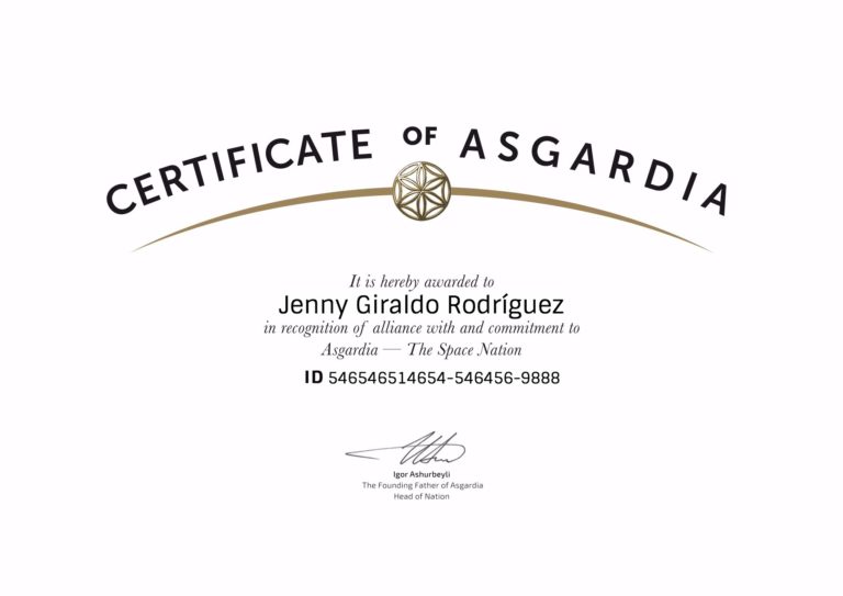 Certificado Asgardiano