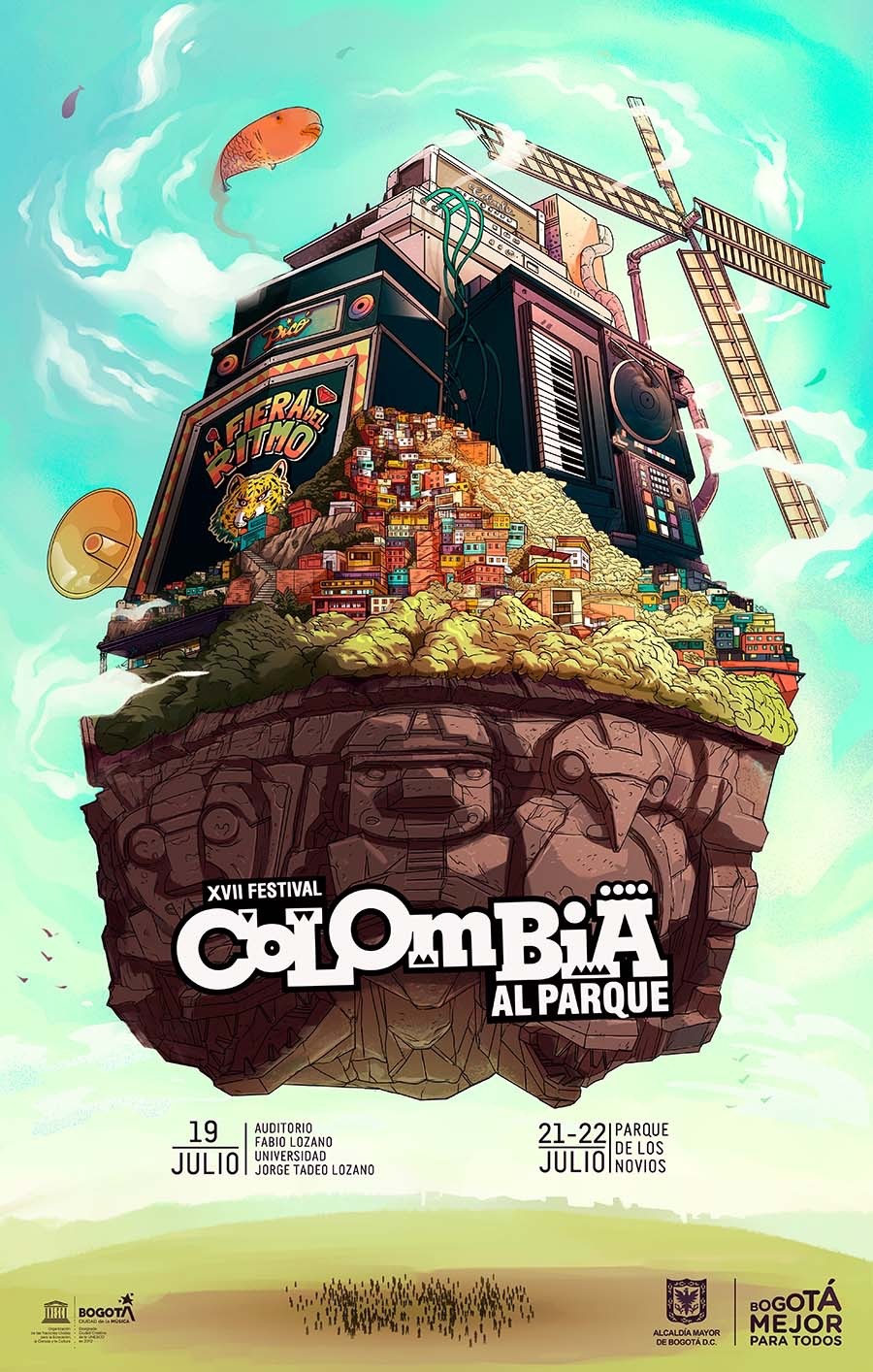 Afiche oficial Colombia Al Parque 2018