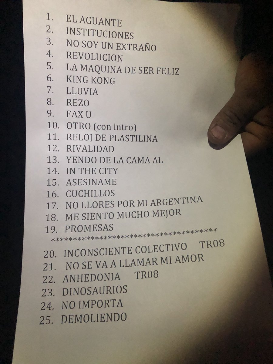 Setlist concierto Charly García en Córdoba, Argentina.