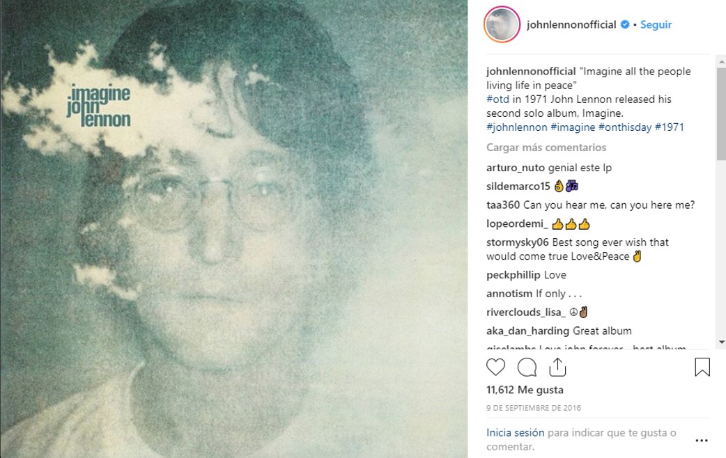 Imagine John Lennon portada por Andy Warhol