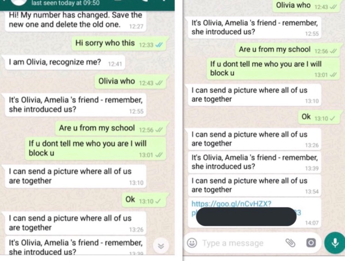 Olivia, contacto en WhatsApp