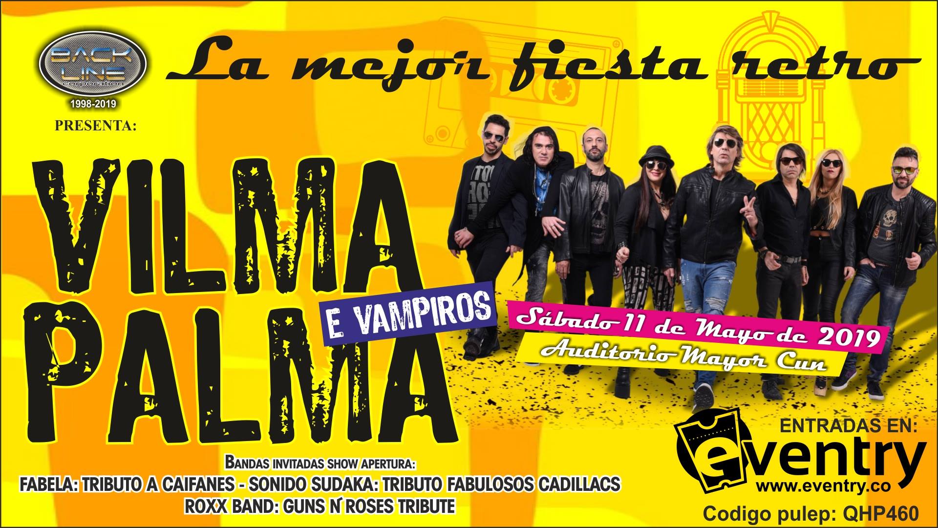 Fiesta retro con Vilma Palma E Vampiros en Bogotá