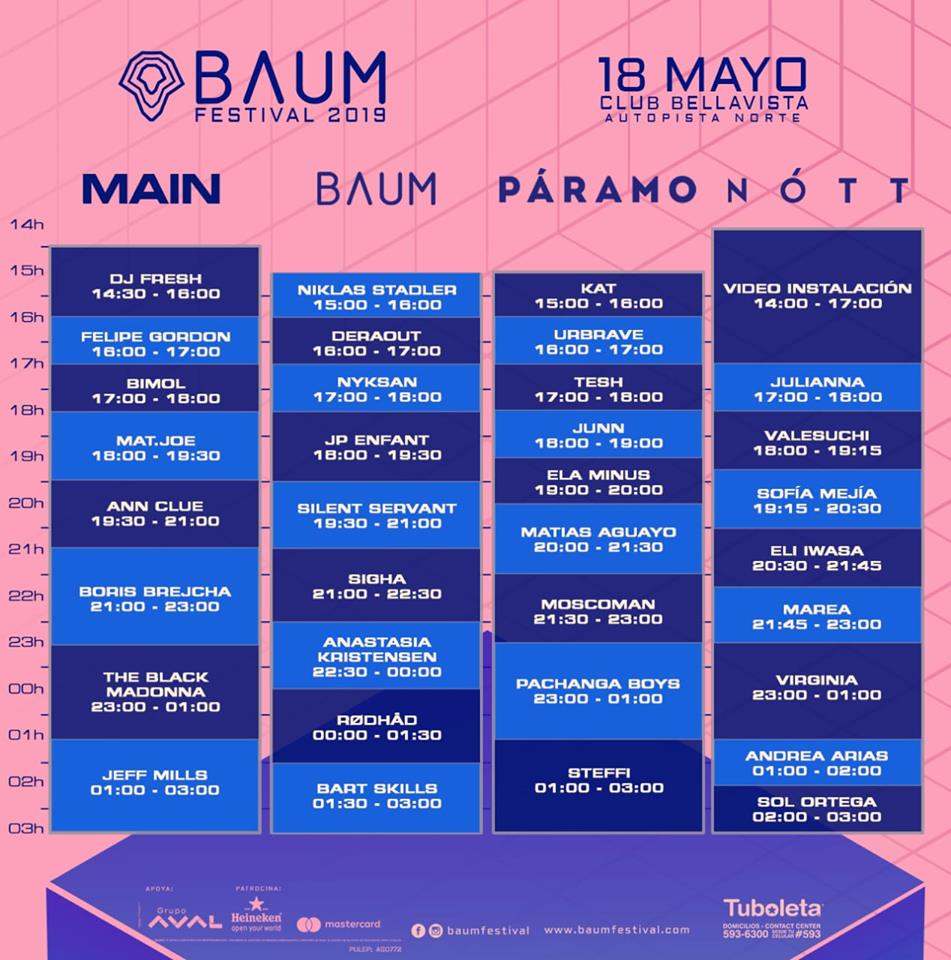 Baum Festival 2019 horarios y line up de esta fiesta multisensorial