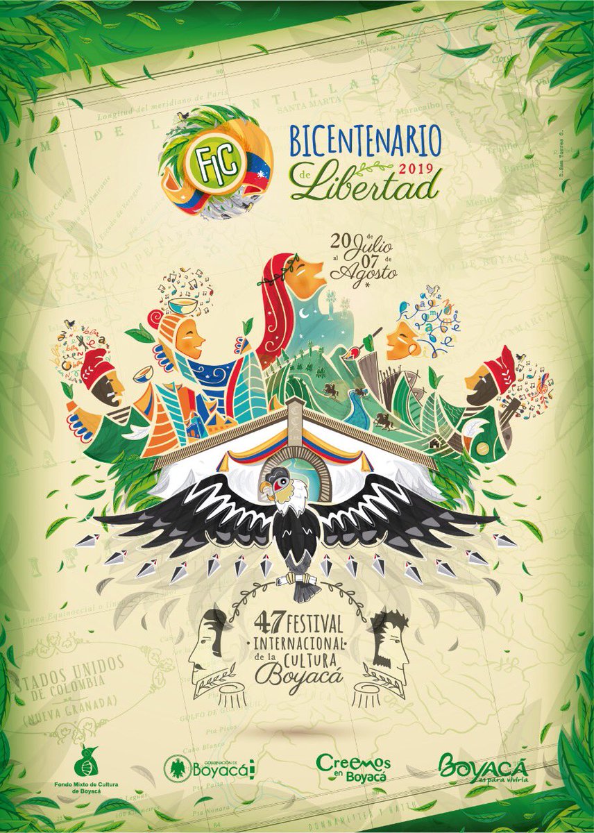 Afiche oficial Festival Internacional de Cultura de Boyacá 2019