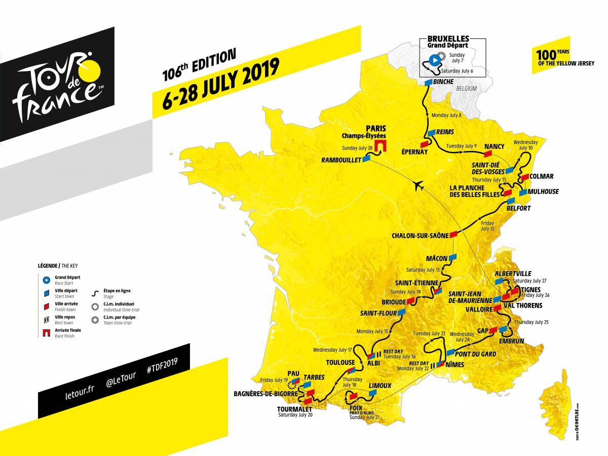 Tour de Francia 2019 Recorrido