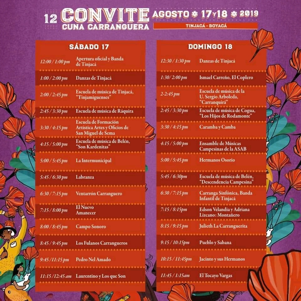 ferias y fiestas en Tinjacá Boyacá 2019
