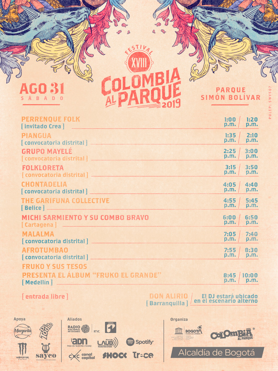 Colombia al Parque 2019: conoce la programación y los horarios