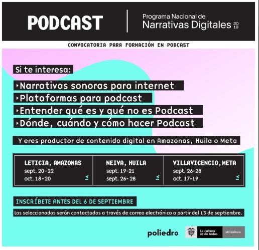 Curso sobre podcast en Colombia
