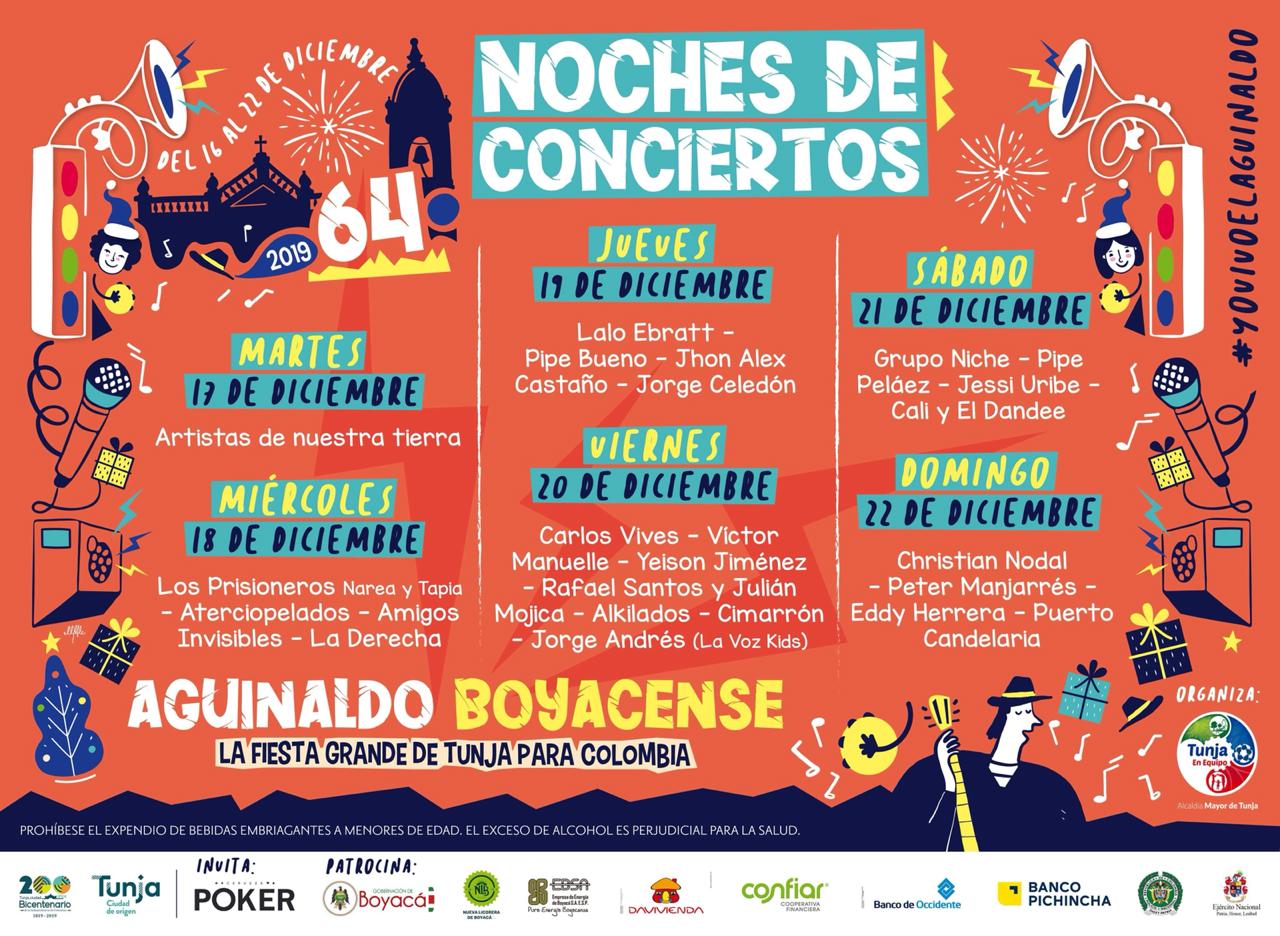 Aguinaldo Boyacense 2019: Artistas Confirmados Y Programación | Canal Trece