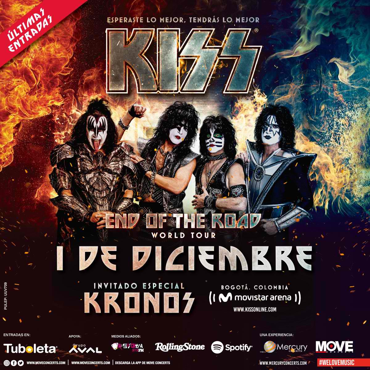 El concierto de Kiss en Colombia ya tiene nueva fecha Canal Trece