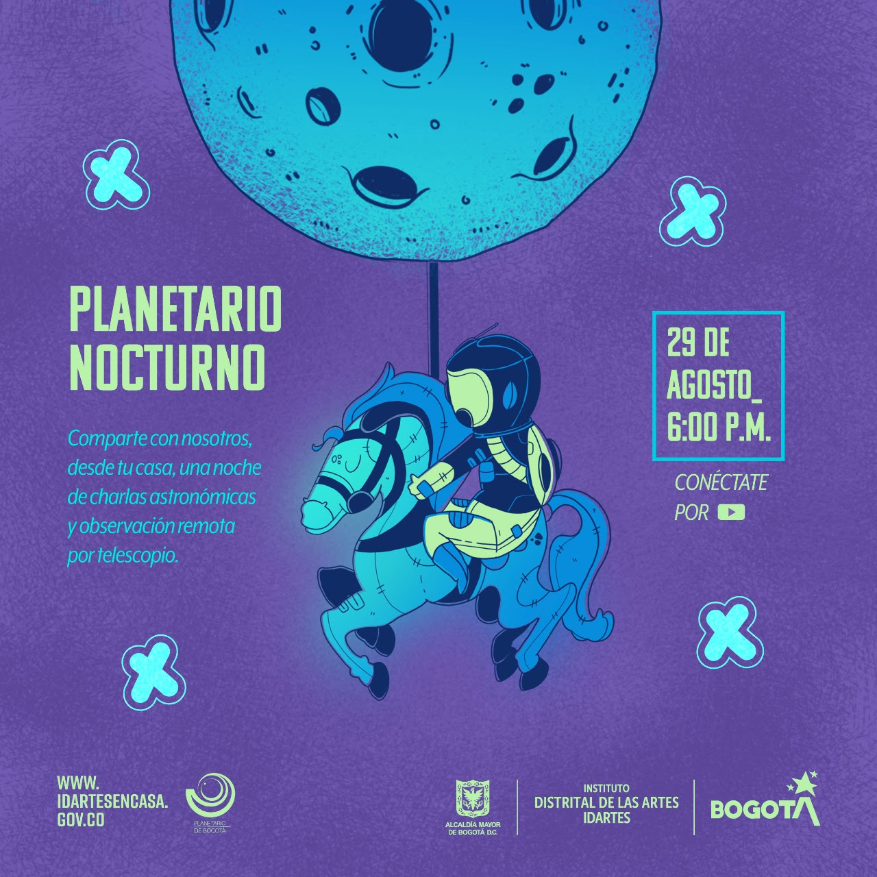 Sin cuarentena el cielo es el límite: planetario nocturno en Bogotá