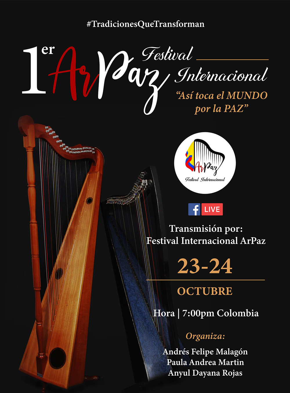 La magia del arpa sonará por la paz en el Festival Internacional ArPaz