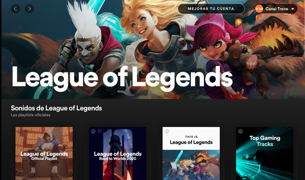 ¿Qué tipo de jugador de League Of Legends eres según Spotify?