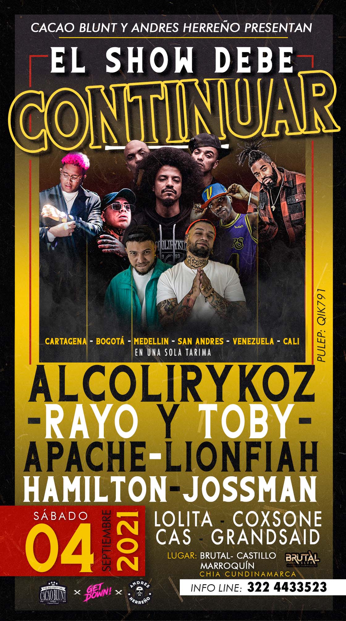 El show debe continuar presenta a Alcholirykoz, Apache, Jossman y más