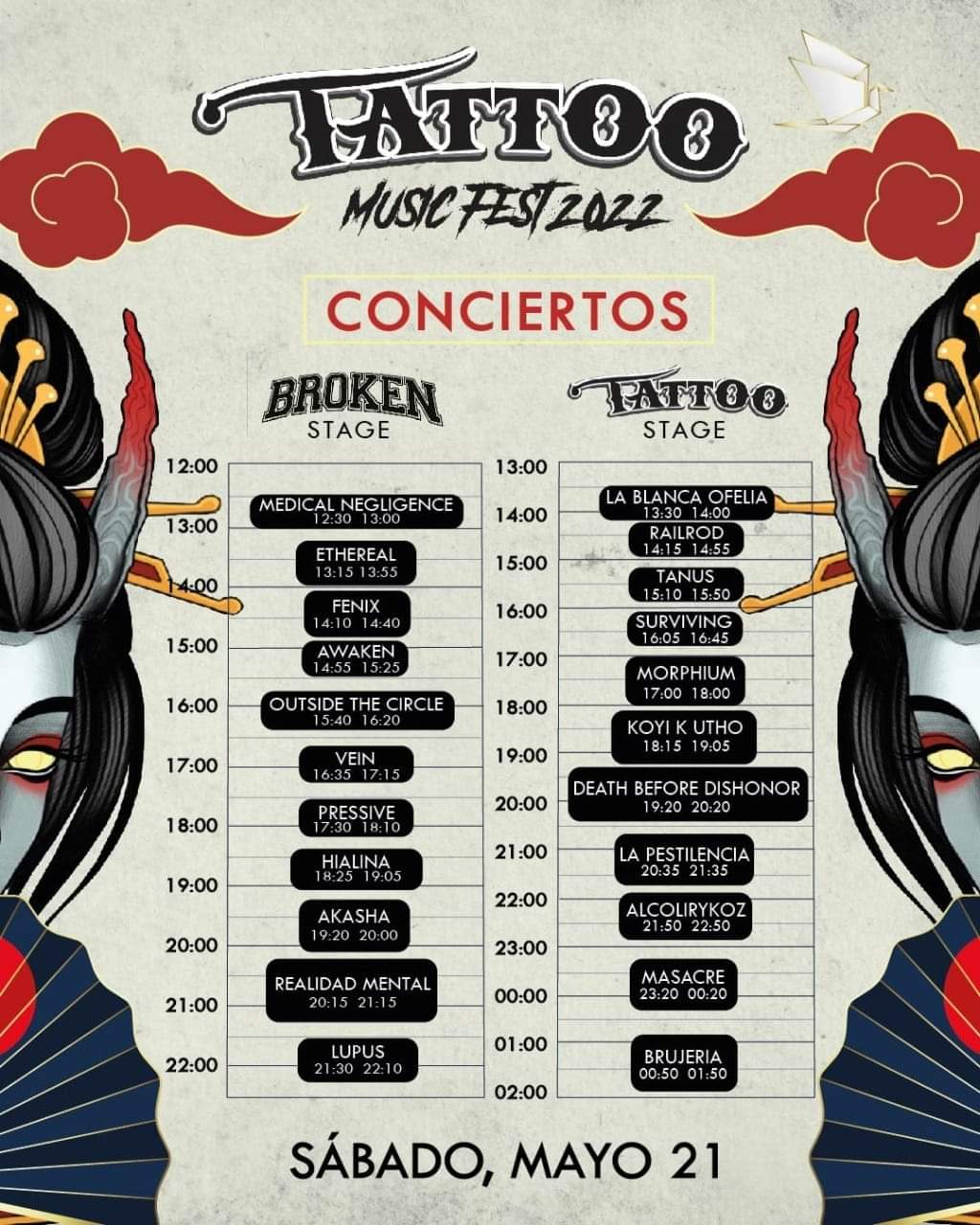 Tattoo Music Fest 2022: line up actualizado y boletería