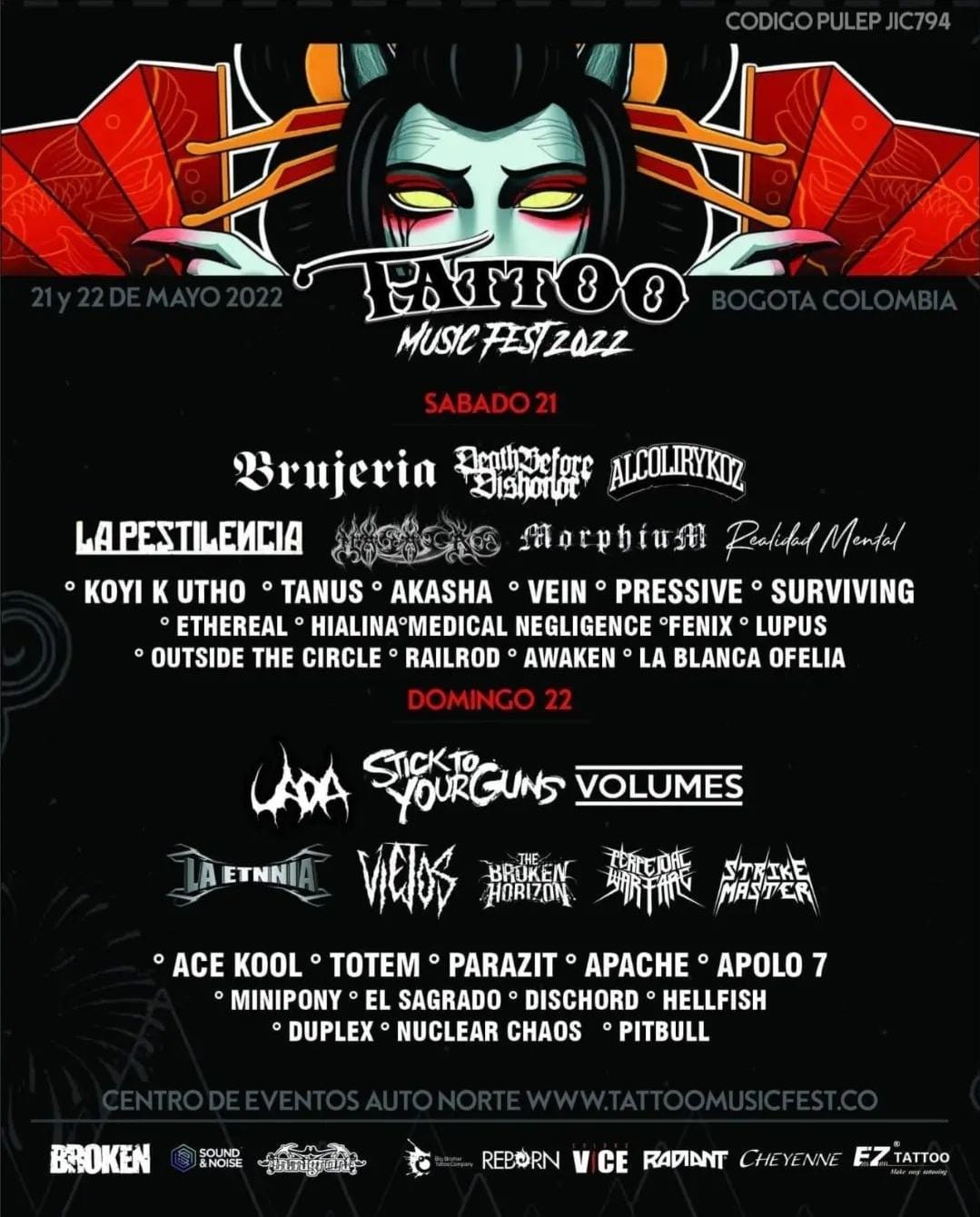 Tattoo Music Fest 2022: line up actualizado y boletería