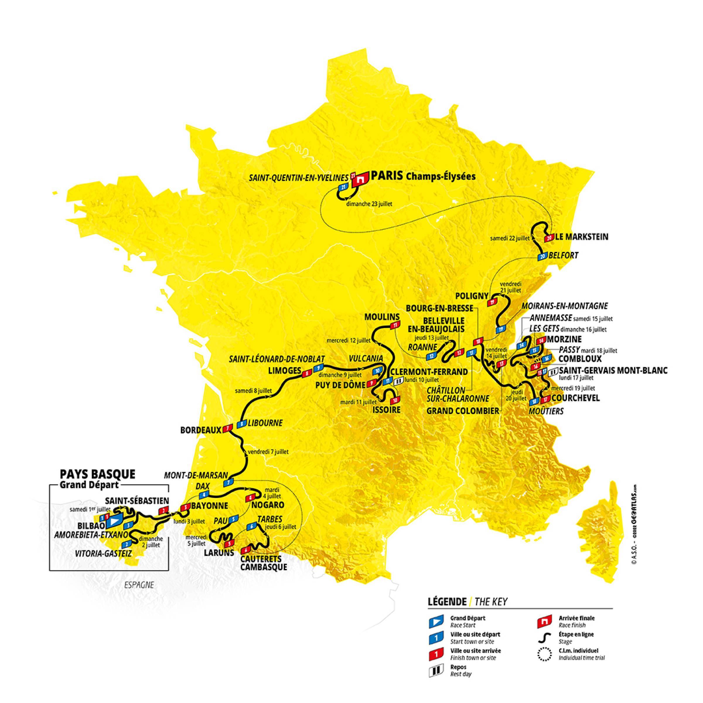 Tour de Francia 2023 Etapas Hora Colombia