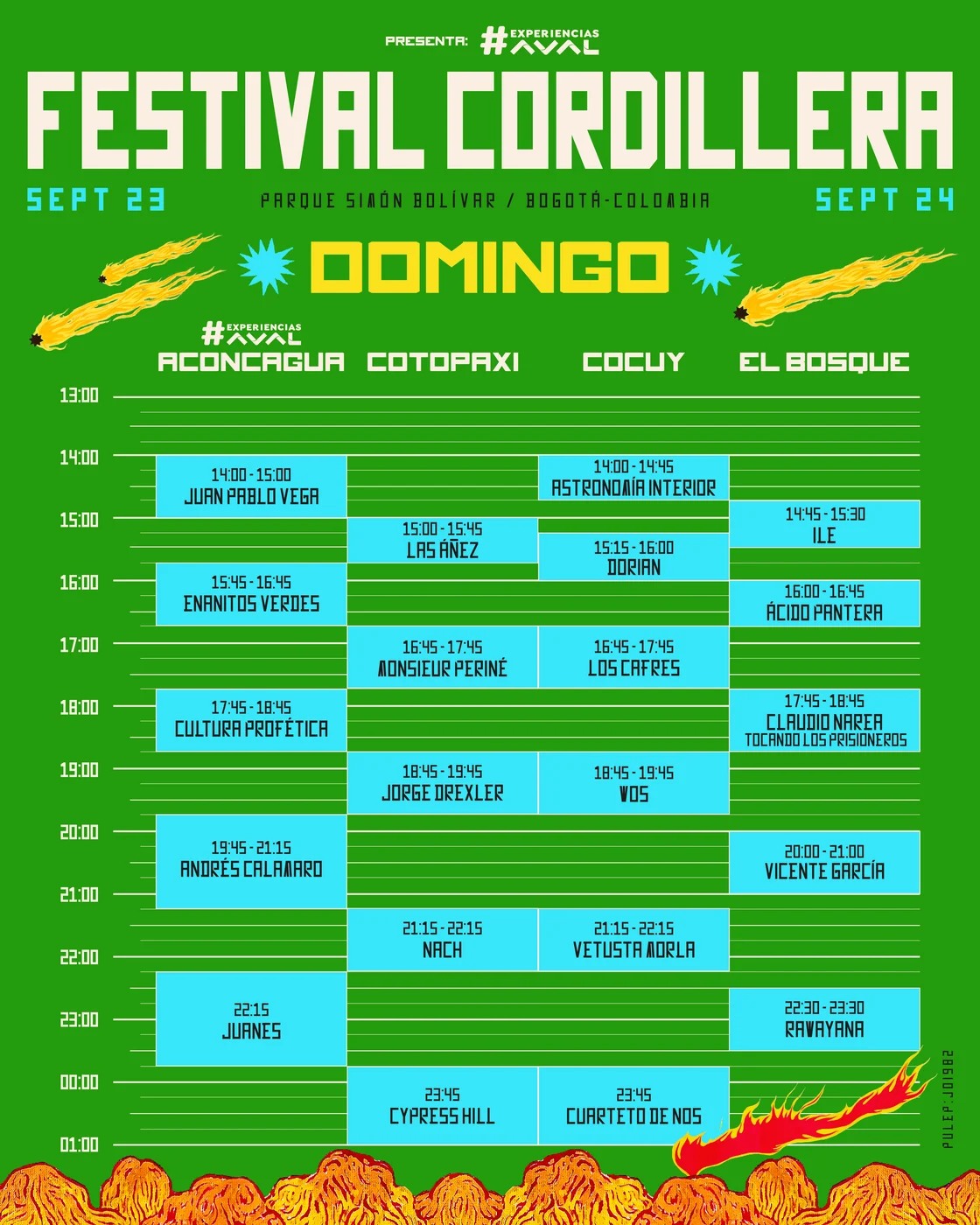 Festival Cordillera 2023: horarios por día