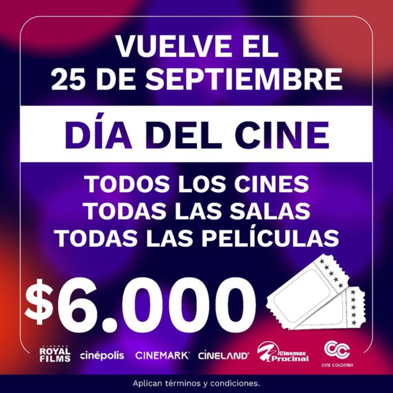 Día del cine en Colombia 2023, todo lo que debes saber