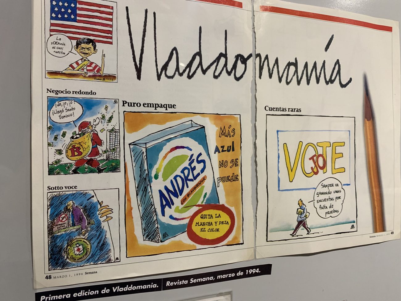 Vladdo y su exposición ‘Opiniones no pedidas’, en el MAMBO