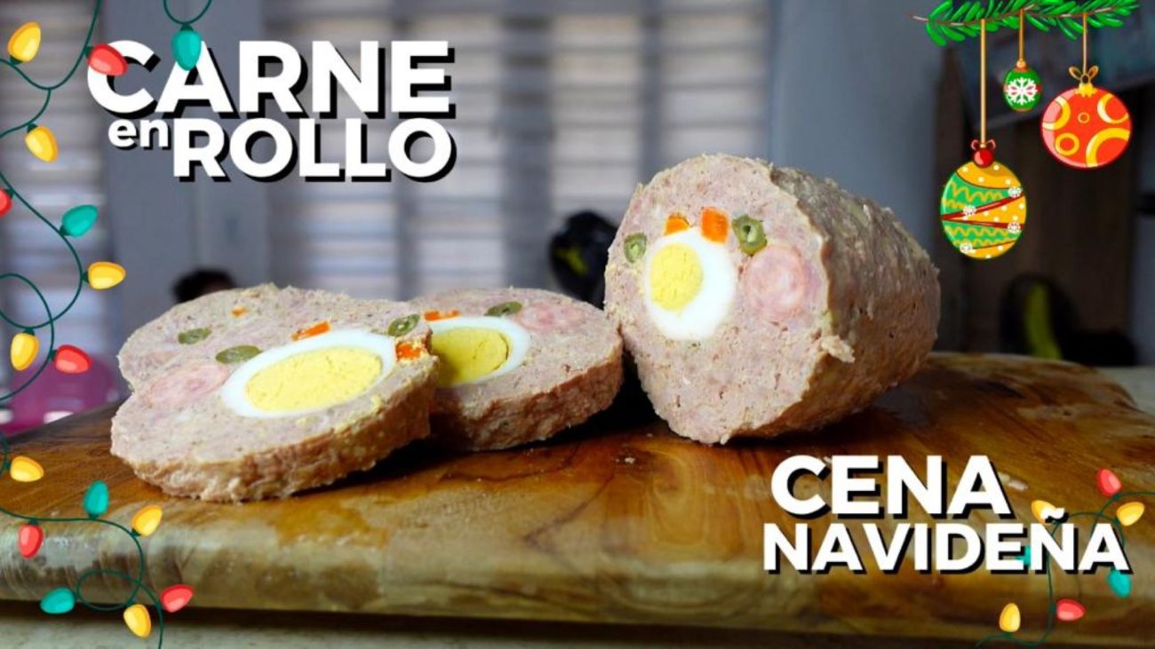 ¿Cómo hacer un rollo de carne para navidad?