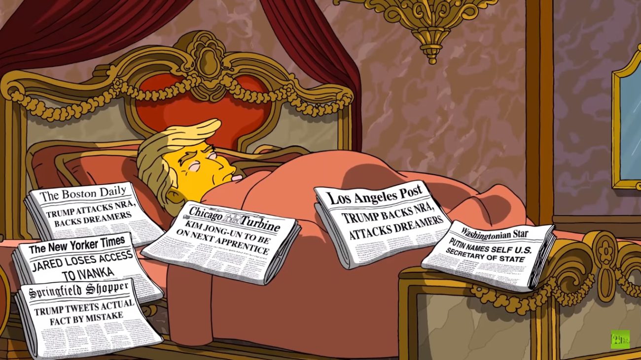 ‘Los Simpson’ ponen a Donald Trump a confesarse