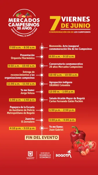 Gran mercado campesino en la Plaza de Bolívar