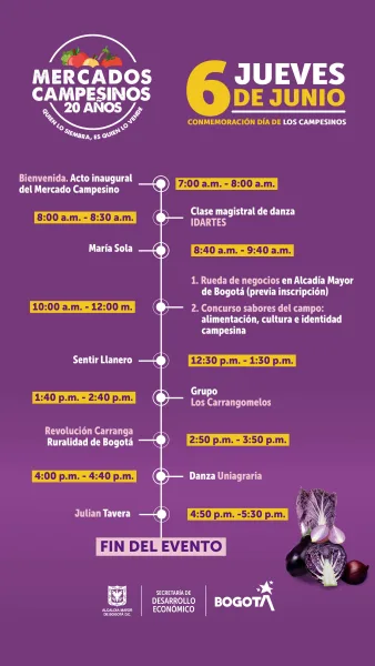 Gran mercado campesino en la Plaza de Bolívar