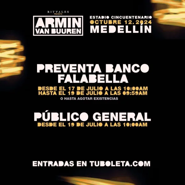 Concierto de Armin Van Buuren: boletas, precios y lugar
