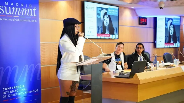 La rapera colombiana Kei Linch alza su voz por los derechos humanos en el Parlamento Europeo