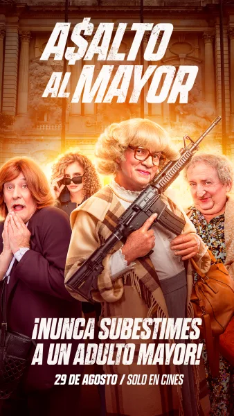 Póster de la película asalto al mayor que se estrena el 29 de agosto de 2024