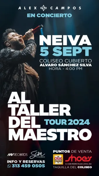 Alex Campos "Al taller del maestro" Tour 2024