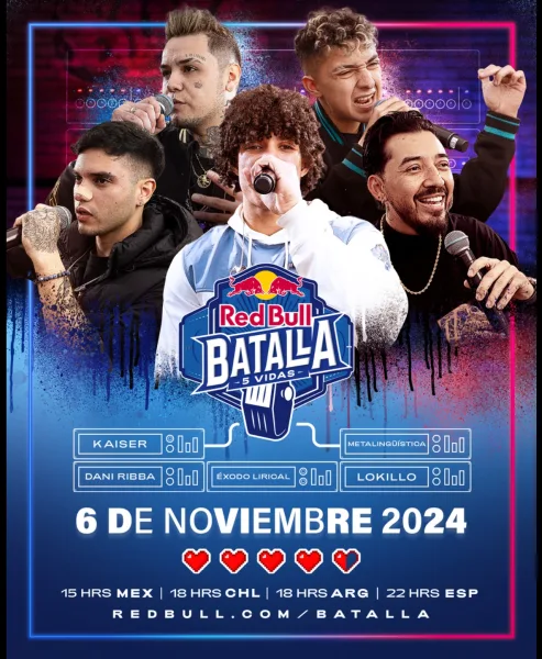 Red Bull Batalla 5 Vidas llega a Chile: MCs enfrentarán una intensa lucha de freestyle