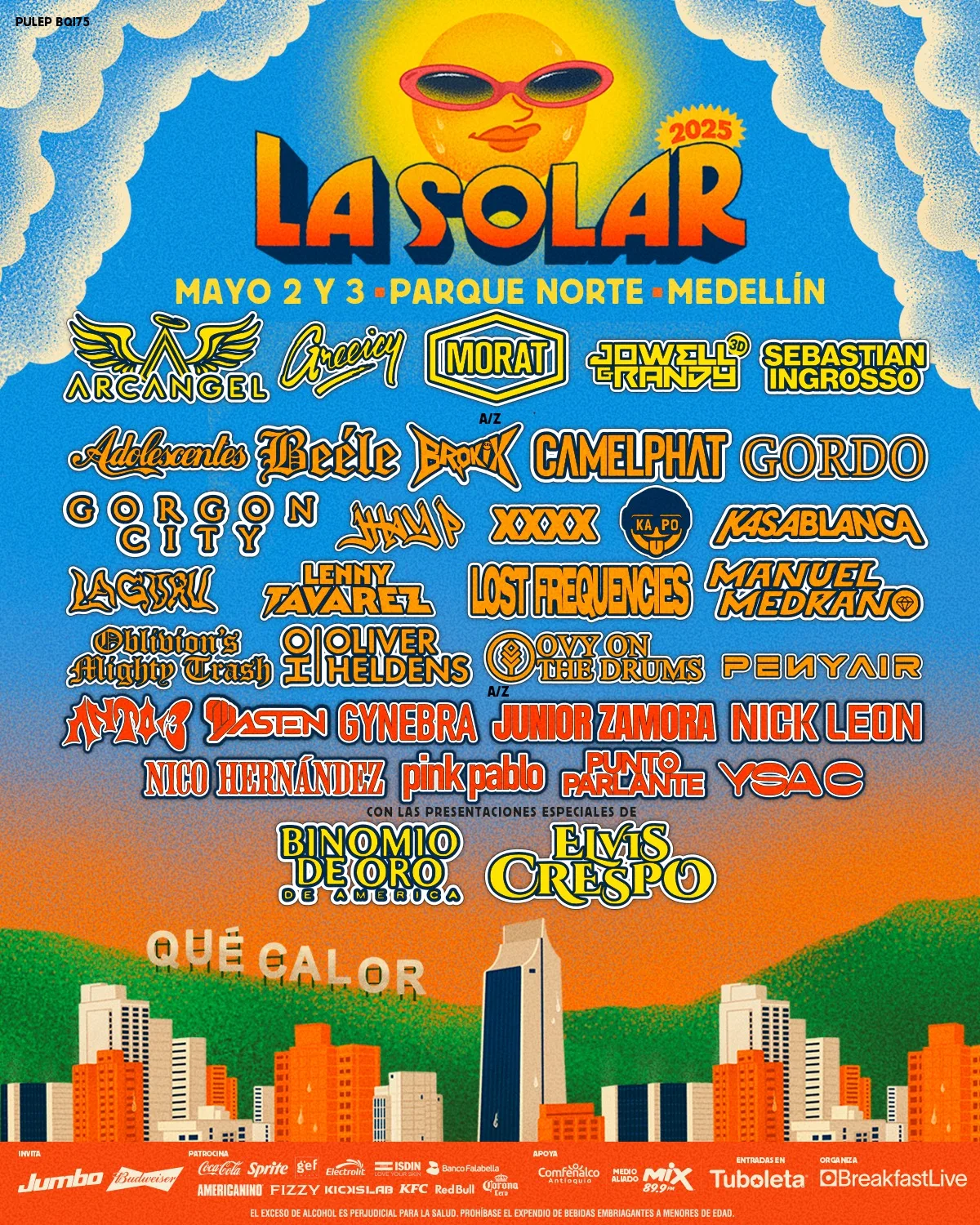 La Solar 2025: Medellín vibrará con reguetón, pop y electrónica en mayo