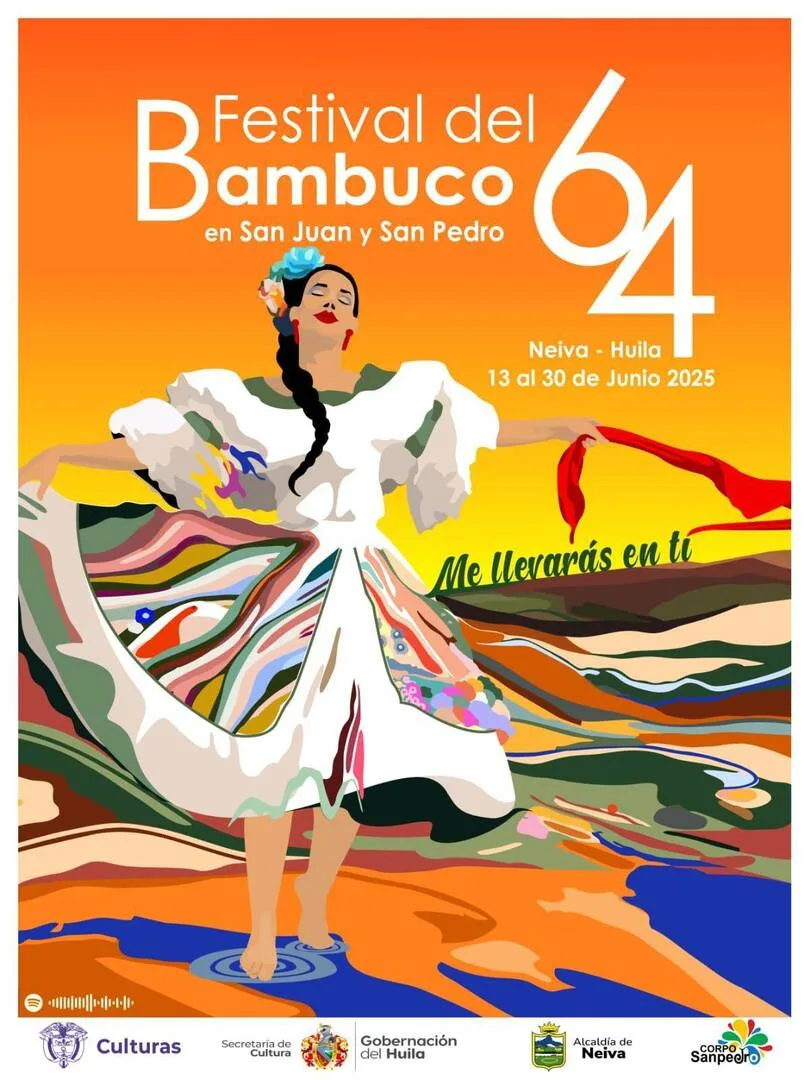 El Festival del Bambuco 2025 ya tiene afiche oficial: “Me llevarás en ti”