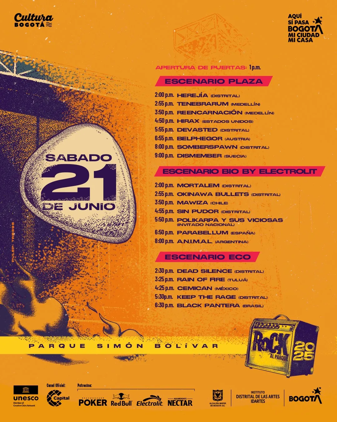 Rock al parque horarios