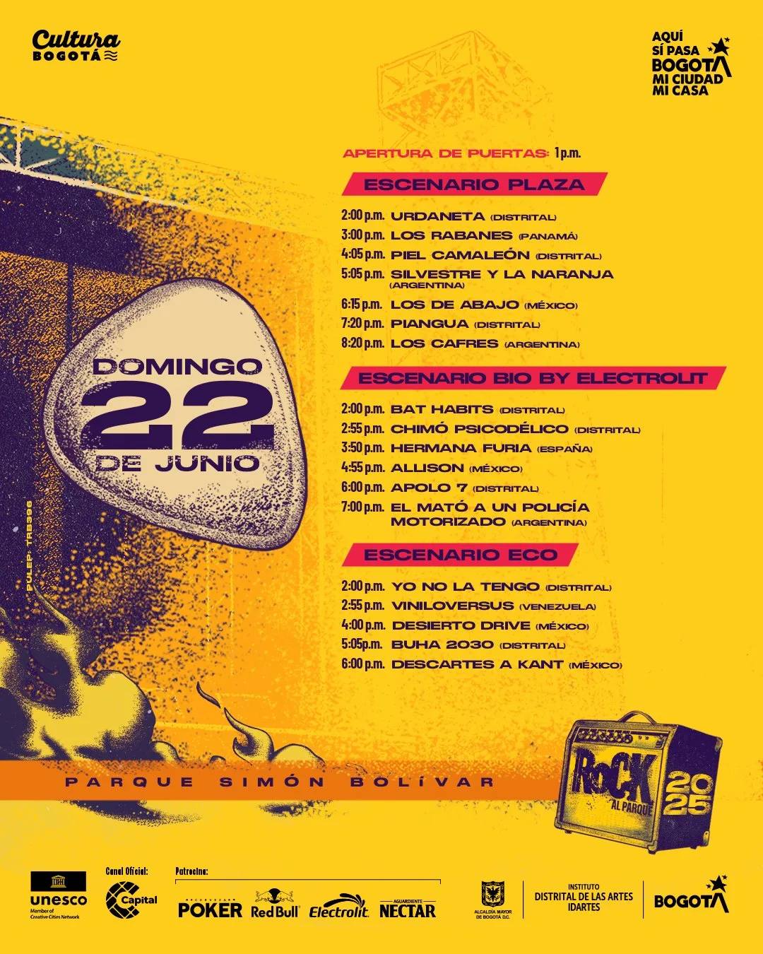 Rock al parque horarios