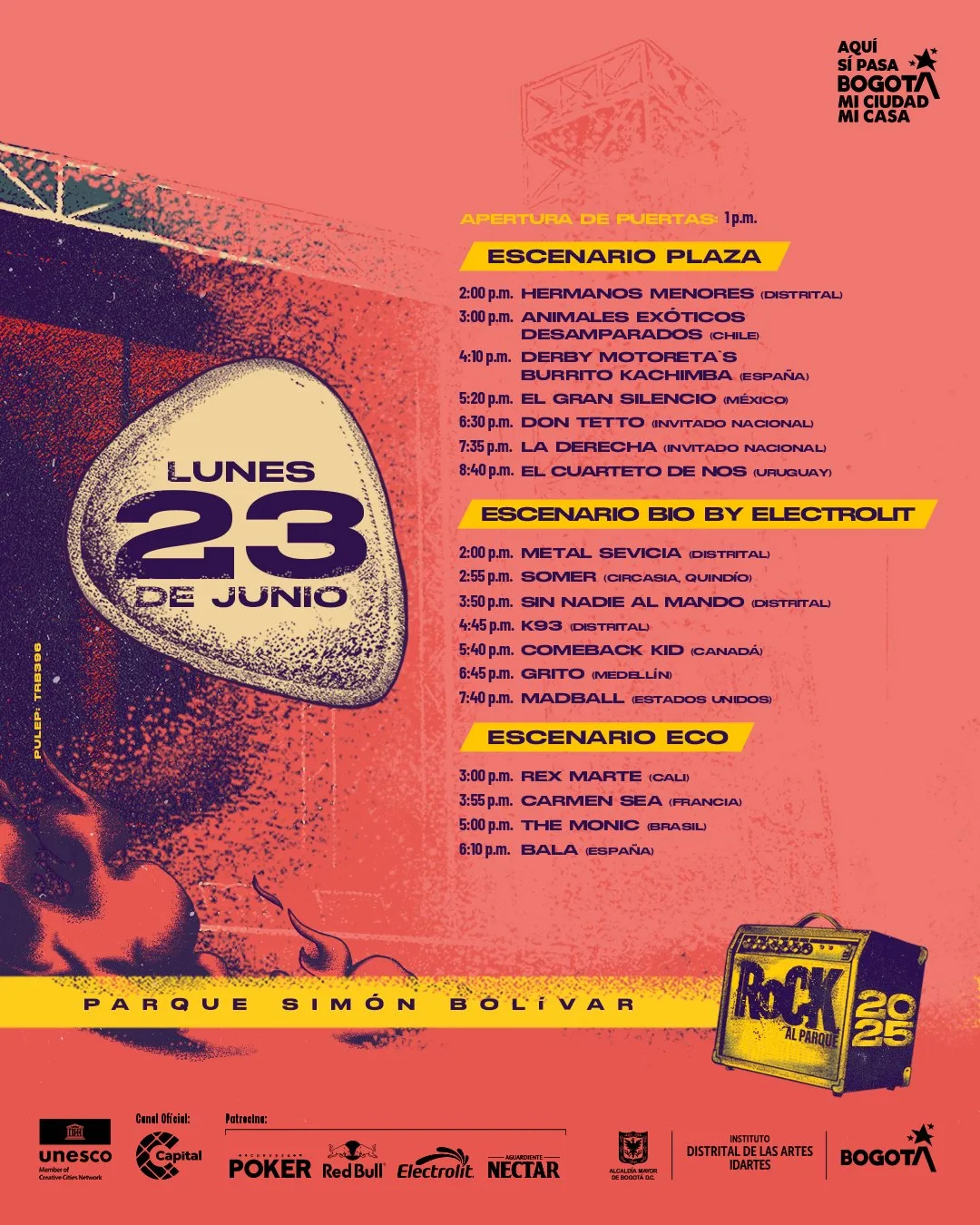 Rock al parque horarios