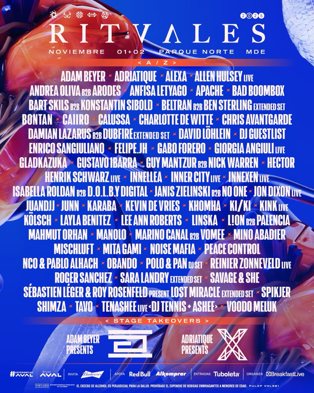 Ritvales 2025 anuncia su cartel con Charlotte de Witte y Adriatique