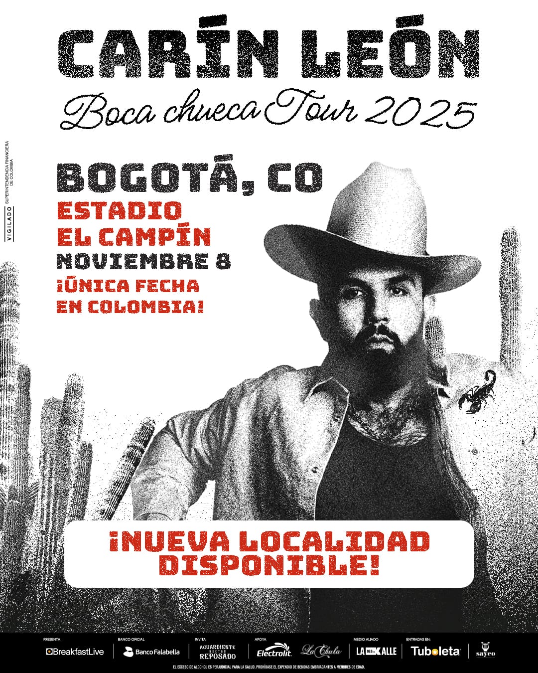 Carín León confirma nueva localidad para su concierto en El Campín