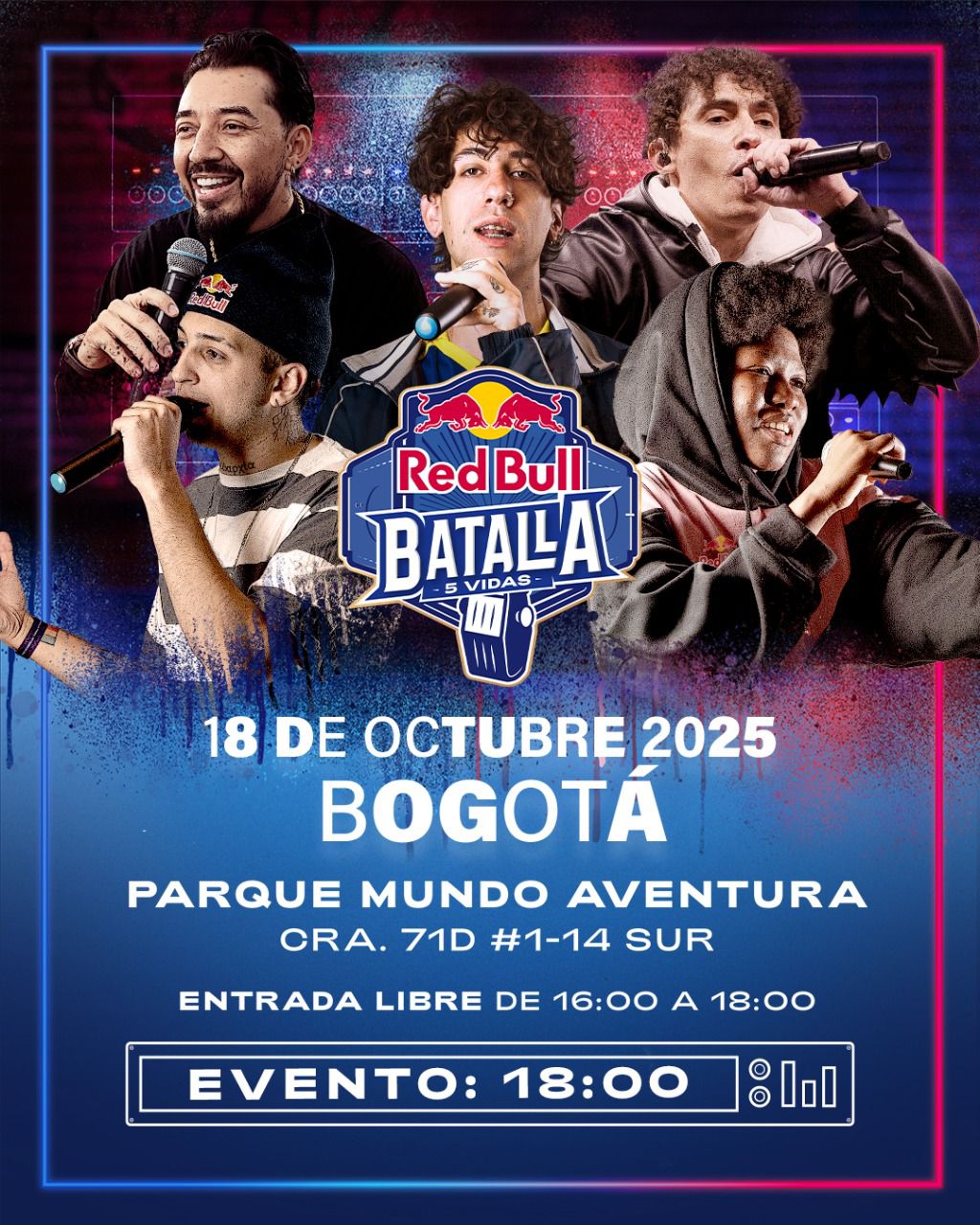Red Bull Batalla 5 Vidas: cuándo, dónde, a qué hora y cómo ver