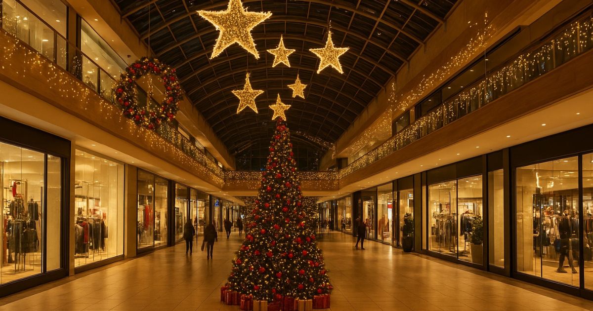 Alumbrado navideño en centros comerciales de Colombia