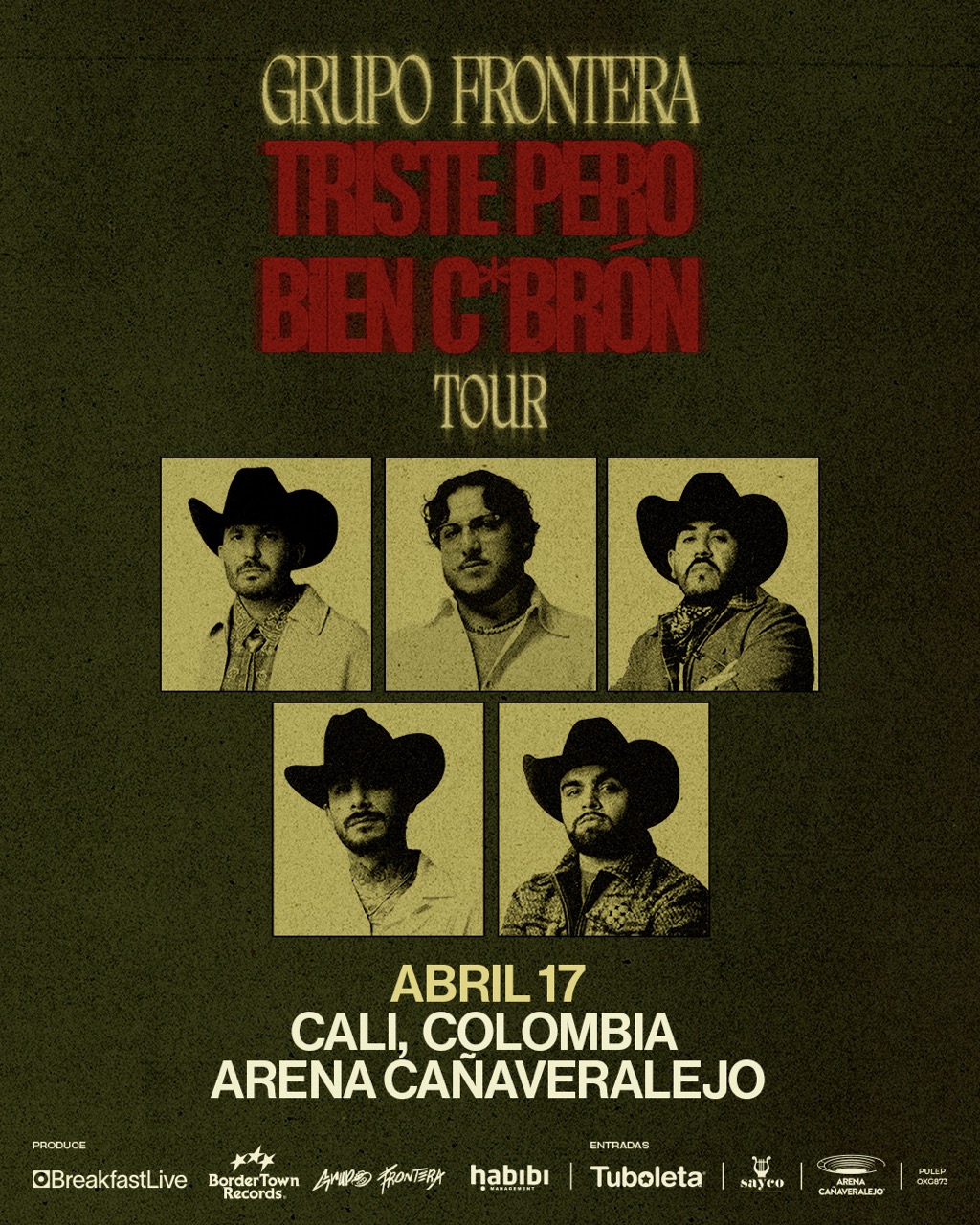 Grupo Frontera anuncia conciertos en Medellín y Cali en 2026