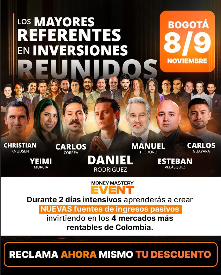 Money Mastery Event 2025 llega a Bogotá para hablar de libertad financiera