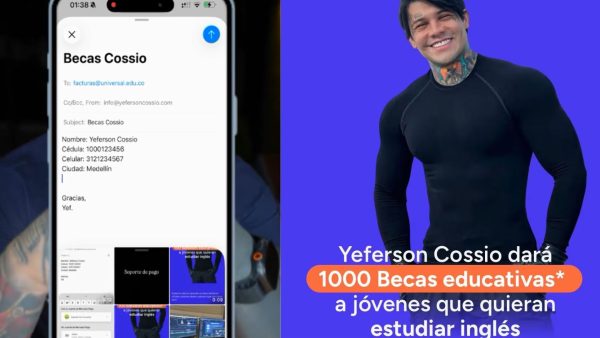 Yeferson Cossio anuncia inversión para entregar 1.000 becas de inglés en Colombia