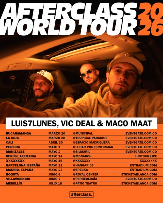 Afterclass anuncia su World Tour 2026 entre Colombia y Europa