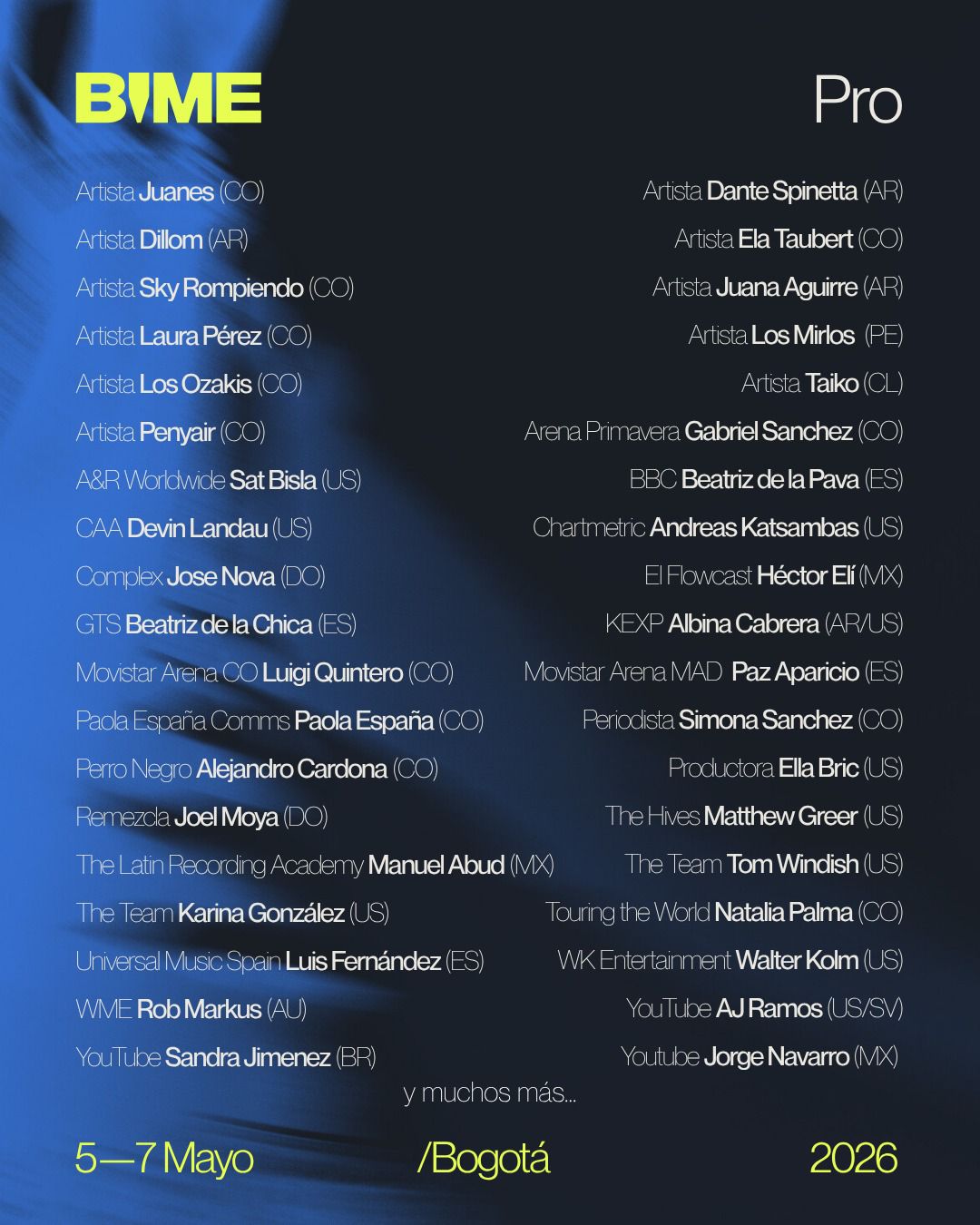 BIME Live celebra 5 años en Bogotá con más de 50 artistas