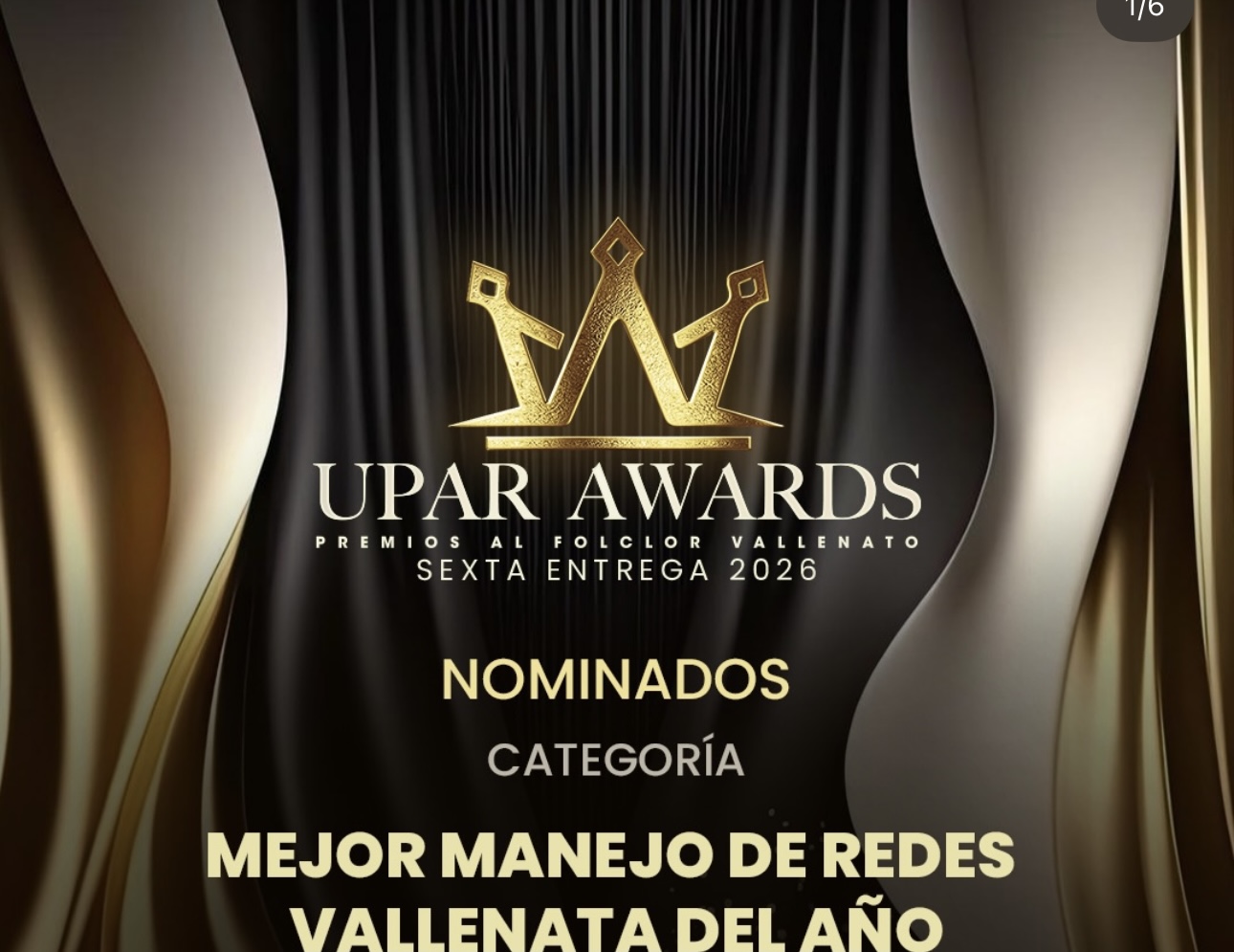 Upar Awards 2026: Valledupar celebra el poder del vallenato en plena temporada festivalera