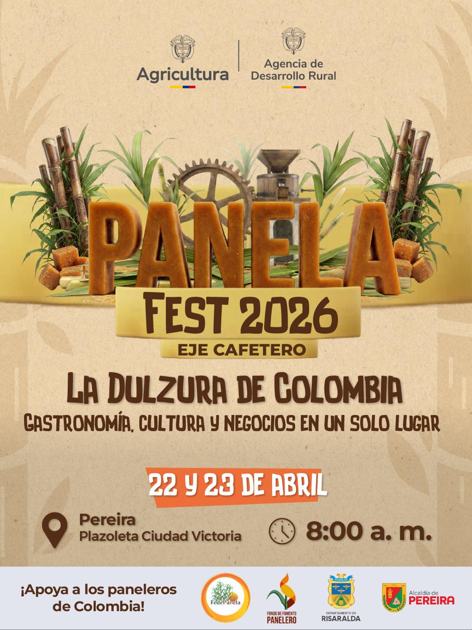 Panela Fest 2026 en Pereira: impulso al sector panelero colombiano