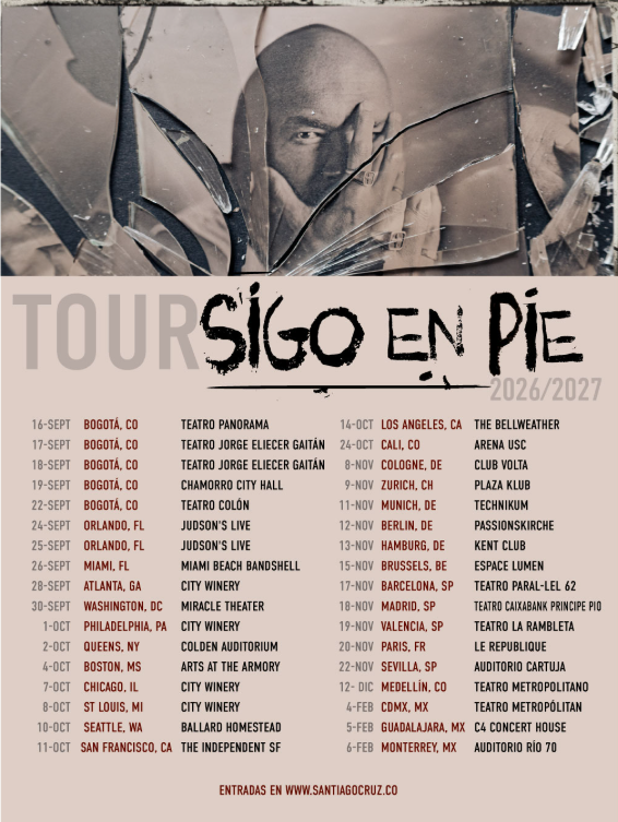 Santiago Cruz anuncia “Fragmentos” y su gira “Sigo en Pie Tour”